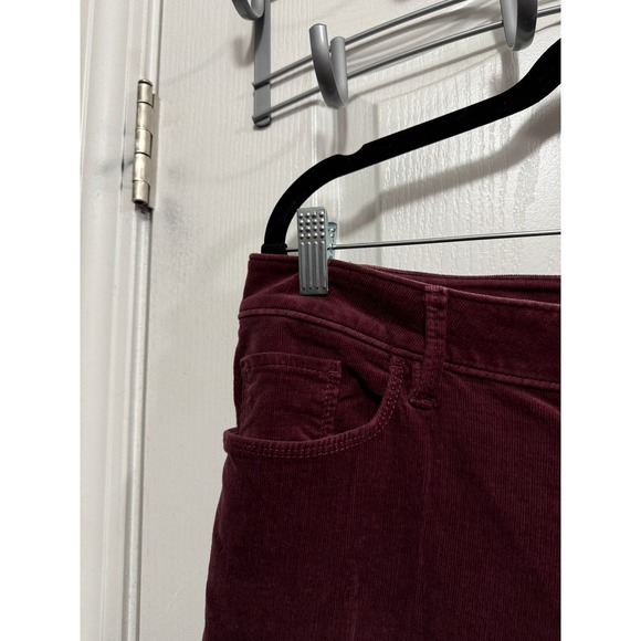 LOFT Curvy Skinny Corduroy Pants Burgundy Wine Size 14 32 High Rise classic - Picture 14 of 16